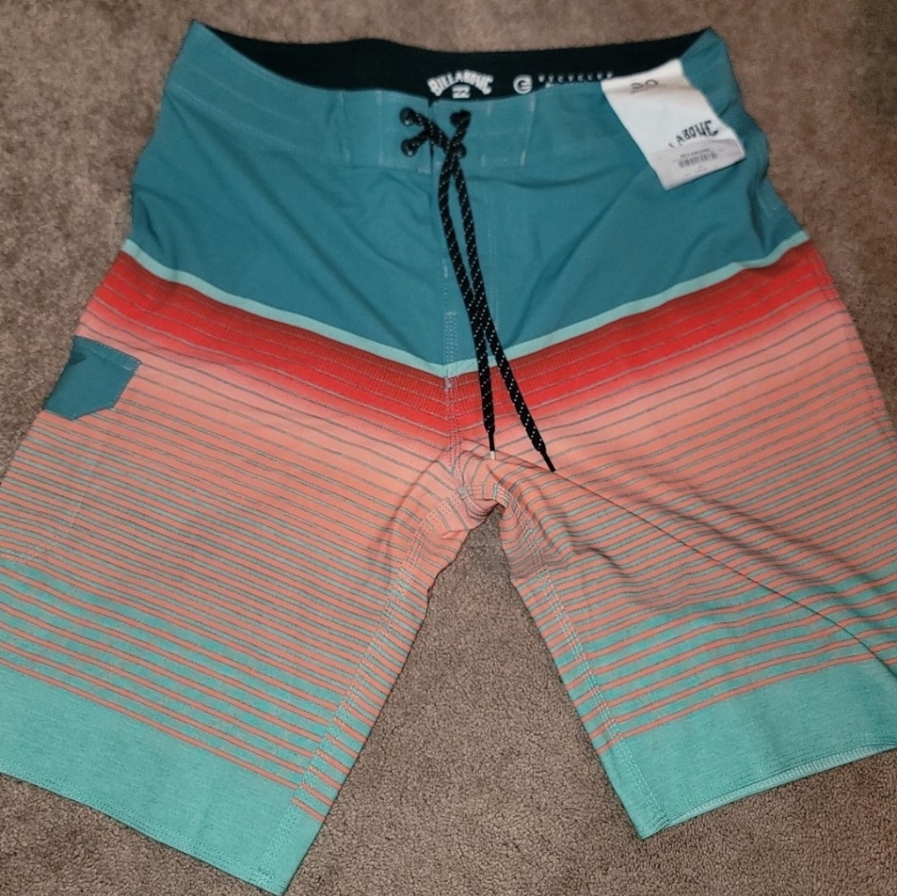 NWT Billabong Recycler Boardshorts Blue Orange Purple Mens Small